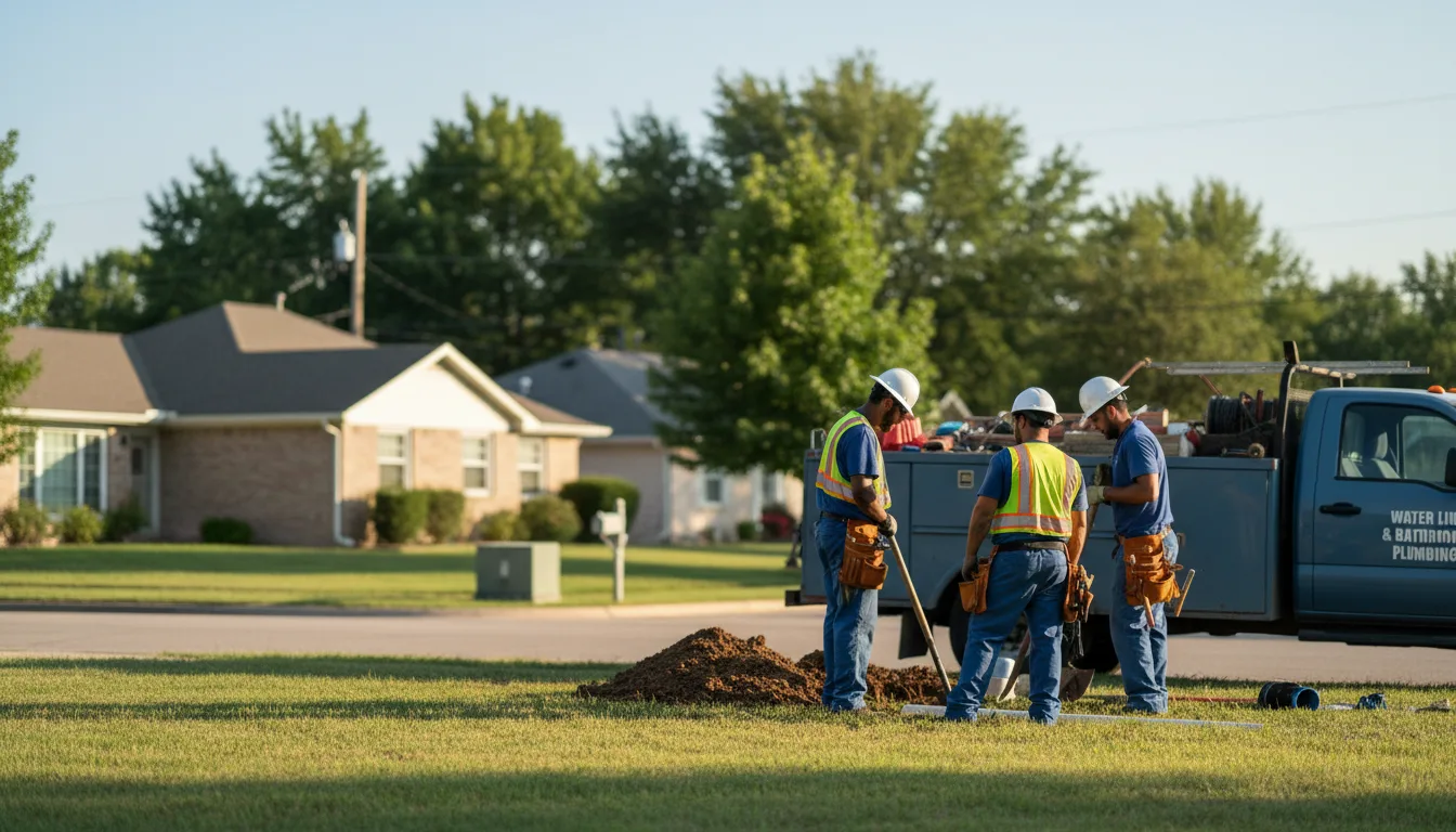 Residential water line and bathroom plumbing service in Stoutsville, MO
